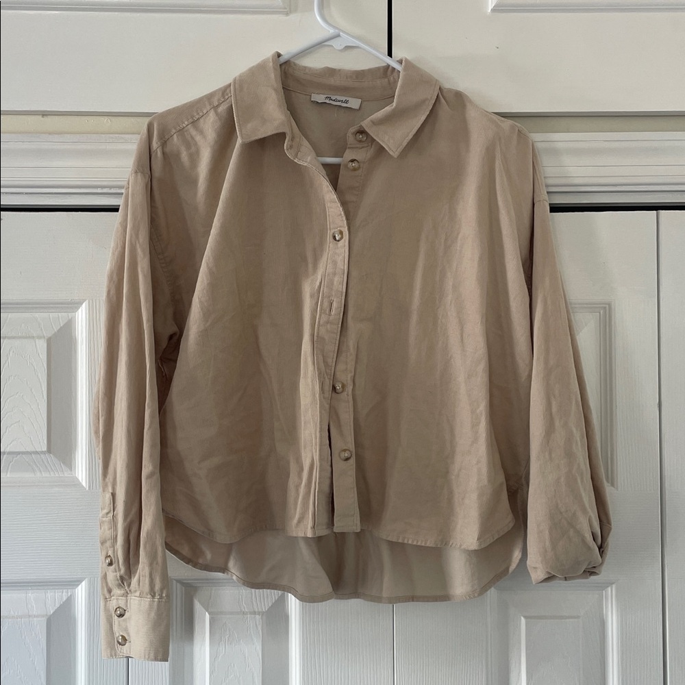 Madewell Beige Collared Shirt